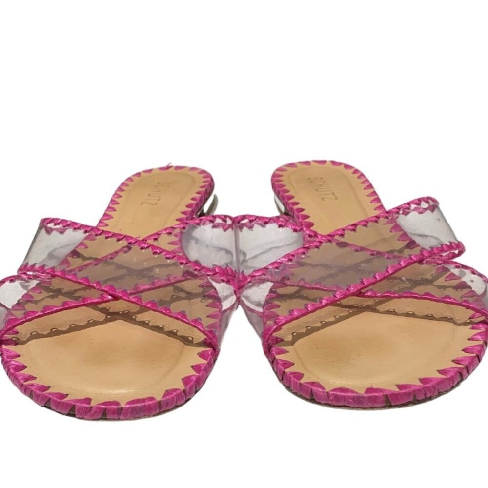 Schutz Pink Aya Sandals Size 11 - Picture 7 of 8